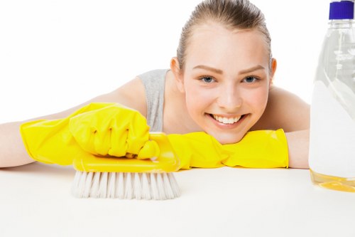 Professional Airbnb cleaner handling a same-day changeover in Pimlico